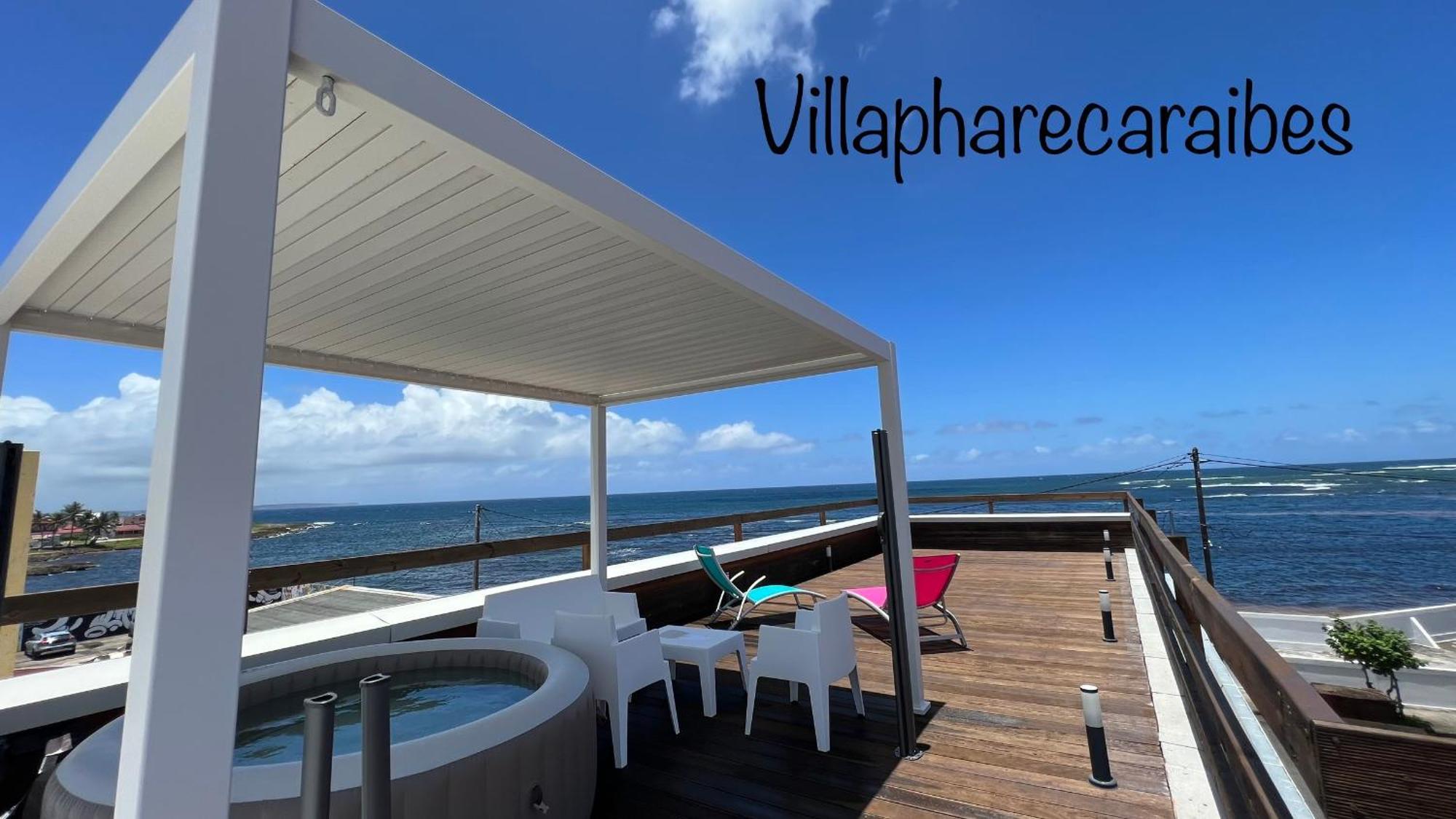 Villa Phare Caraibes Guadeloupe - Rooftop Jacuzzi & Ocean View Le Moule Exterior photo